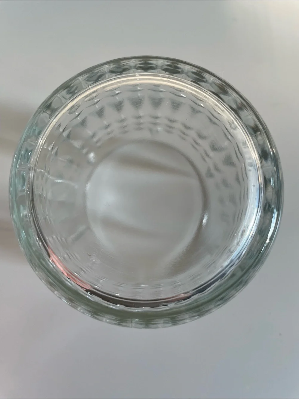 Set of 2 IKEA Textured Clear Glass Tumblers